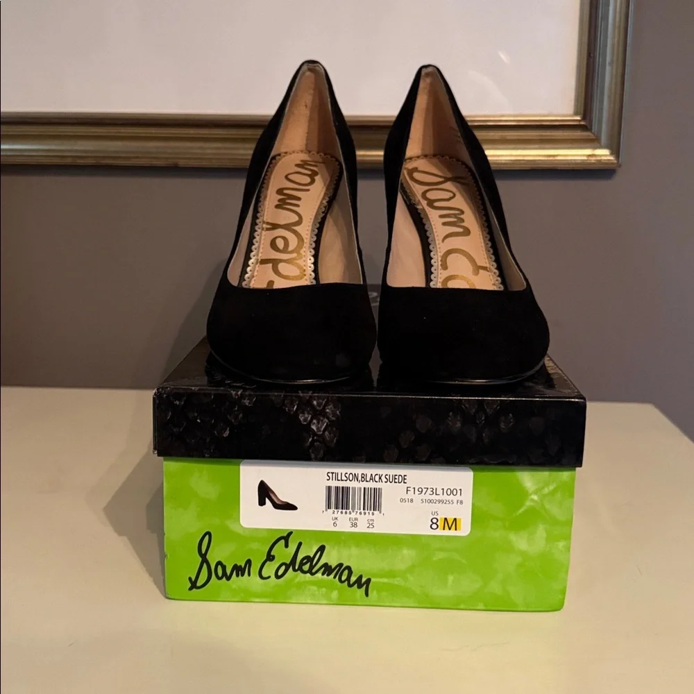 Sam Edelman Black Suede Heels (8M) - Picture 6 of 6